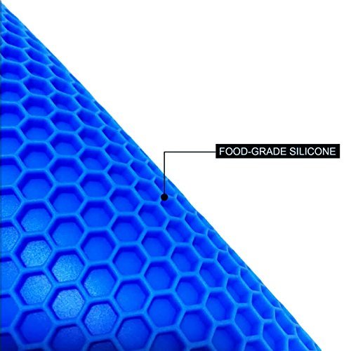 Lucky Plus Silicone Rubber Trivet Mat for Hot Pan and Pot Hot Pads Counter Mat Heat Resistant Tablemat or Placemats 4 Pack,Size:7.5x7.5 Inch, Color: Gray,Shape:Square - Thumbnail 5