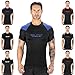 Elite Sports New Item Standard Short Sleeve Compression, Mma, Bjj, No Gi, Cross Training Rash Guard, Large, Blue