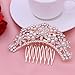 Frcolor Crystal Rhinestone Comb, 4pcs Bridal Pearl Flower Hair Pins Hair Clips for Wedding Party