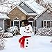 iBaseToy Snowman Kit - Includes Hat Scarf Wooden Carrot-Nose Tobacco Pipe and Black Dots for Eyes Mouth Buttons - Winter Outdoor Fun Toys for Kids Christmas