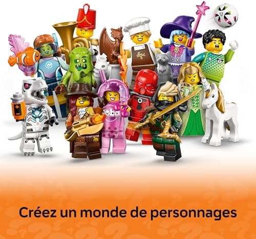 Minifigures Série 29 - Boîte Mystère avec 1 des 12 Jouets Collector - Figurines Dont Gardien de But ou Elfe Licorne - Idée de Cadeau pour Pinata pour Garçon ou Fille dès 6 Ans 71052