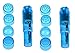 FINEVER Portable Mini Beauty Facial Massage Toy Travel Massager Tool for Head Eyes Back Foot Leg (2Pk Blue) Contain in Pink Bag
