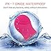Facial Cleansing Brush and Massager,Silicone Facial Scrubber Deep Cleansing Dirt and Exfoliating by Dr.HeiZ(Rose Red)