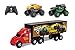 New Bright R/C S/F Hauler Set Car Carrier with Two Mini Monster Jam Trucks (Grave Digger & El Toro Loco), 22