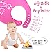Comcl Baby Bibs for Boys Girls Waterproof Silicone Bib with Pocket Toddler, Set of 3 Colors