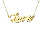 Aoloshow Laurie Name Initial Necklace Womens Name