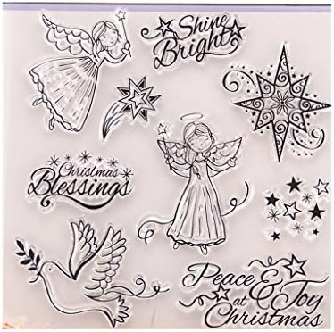 WEIHSAZI Christmas Blessing Silicone Seal Stamp DIY Album Scrapbooking Photo Card Decor