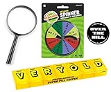 Over the Hill Birthday Gag Gift - Over the Hill Survival Kit with Senior Decision Spinner, Pill Holder, Magnifying Glass and Button