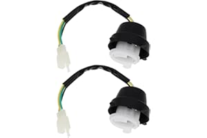 YINETTECH 2PCS Motorcycle Headlight Bulb Socket Adapter BA20D Compatible with REX RS 400 450 500 Model