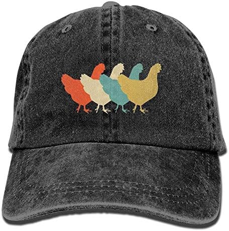 GlyndaHoa Men and Women Messy Hair Don't Care Vintage Jeans Baseball Cap