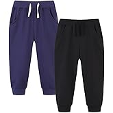 GFQLONG 3 Pack Baby Boy Drawstring Elastic Sweatpants,Toddler Cotton Dinosaur Active Jogger Pants with Pockets