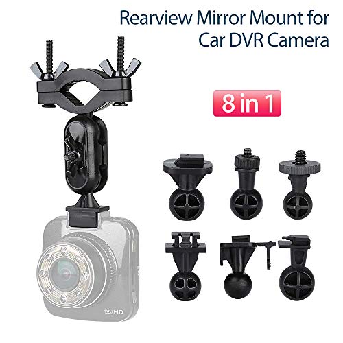 Car Dash Camera Rearview Mirror Mount Holder Clip Compatible with G1W G1W-C G1W-B G1W-CB LS300W GT550S G1WH SJ5000x SJ4000 SJ7 Git2P YI