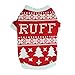 Beautyvan, Christmas Dog Puppy Dog Christmas Tree Interlock Shirt Apparel Warm Clothes (S, Red)