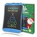 NEWYES 8.5 Inch Electronic Writing Board Doodle and Scribble Notepad Erasable Magnetic Drawing Memo for Kids (Blue+case)