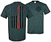 Patriot Apparel Thin Red Line Halligan Firefighter T-Shirt (X-Large, Dark Grey)