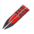 Generic 1 Pair 3D Chrome-Plated Black red Badge Badge Decal Sticker Marking Side Metal fit MK4 MK5 MK6 GTI 5 6 7 (GTI Black and red Pair)