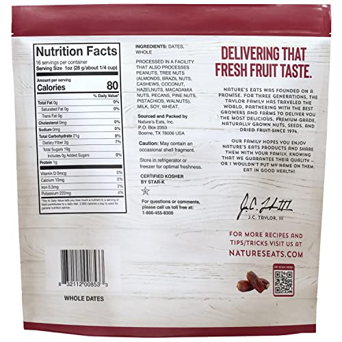NATURE’S EATS DATES, 16 OZ
