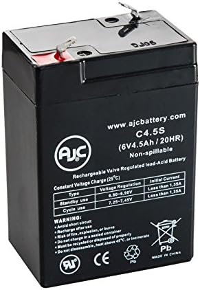 AJCBattery Compatible with Amstron AP-640F1 6V 4.5Ah Sealed Lead Acid Battery