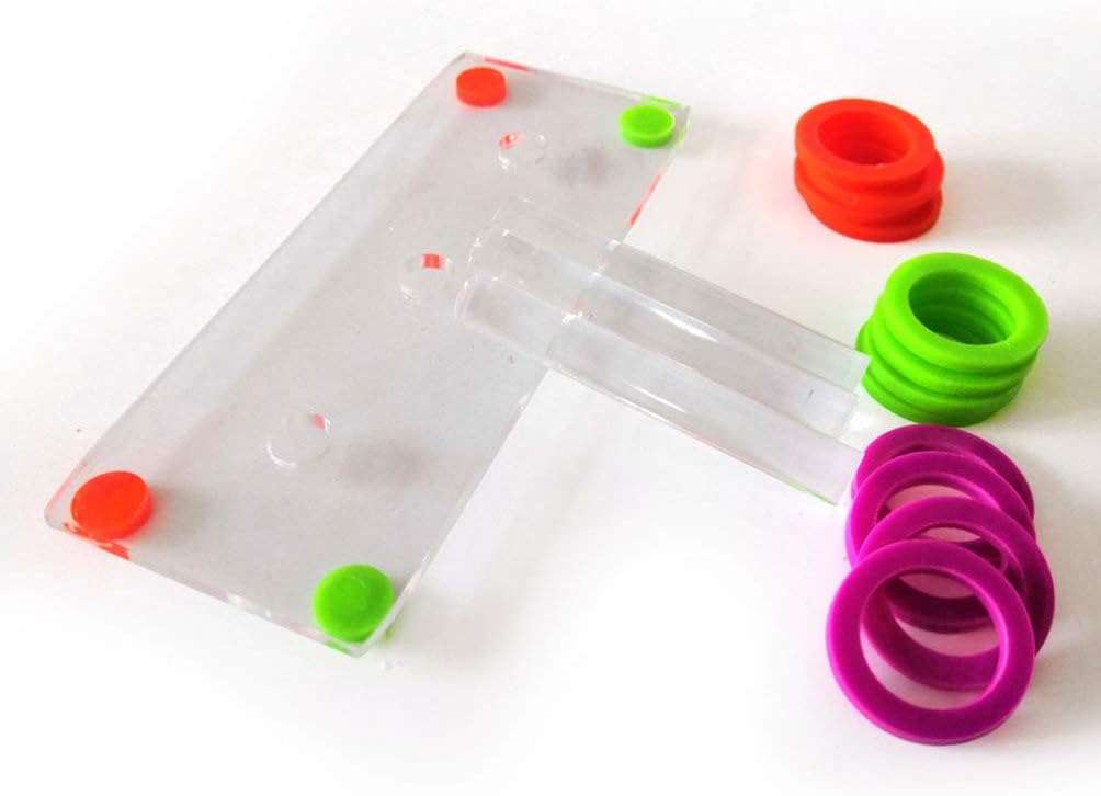 Balacoo Bird Ring Toy Acylic Interactive Ring Toss Game Puzzle Toy Fencing Training Bird Educational Toy Parrot Chew Play Tabletop Toy (Random Color) - Image 5