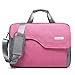 CoolBELL 15.6 inch Nylon Laptop Bag Shoulder Bag Strap Multicompartment Messenger Hand Bag Tablet Briefcase iPad Pro/Laptop/MacBook/Ultrabook/Men/Women/College,Pink