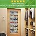 Unjumbly Over the Door Shoe Organizer with 40 Large Breathable Mesh Pockets, Space Saving Shoe Holder, Hanging Shoe Rack for Entryway Bedroom Closet Storage (Black Trim with Grey, 24 Pockets)