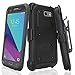 Galaxy J3 Luna Pro Case/J3 Eclipse Case/J3 Prime Case/J3 Emerge Case/Amp Prime 2/Express Prime 2/Sol 2/J3 2017/J3 Mission Belt Clip Holster w/Built in Screen Protector [Case& Holster Combo] - Black
