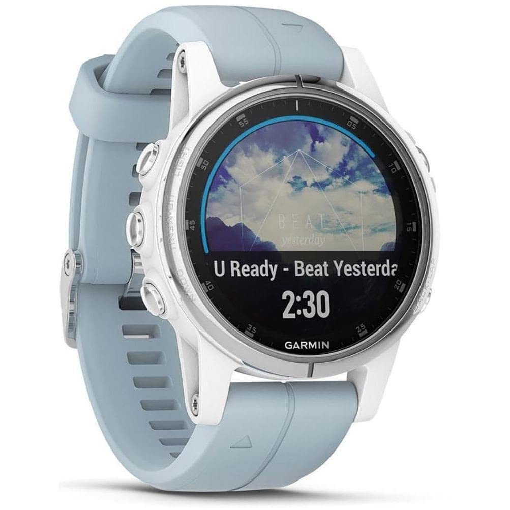 Garmin 010-01987-23 Fēnix 5S Plus Compact Multi-Sport Watch with Music/Maps and Pay - Sea Foam