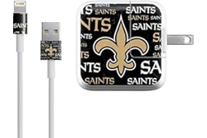 Skinit Decal Other Skin Compatible with iPad Charger (10W USB) - Officially Licensed NFL New Orleans Saints Black Blast Design