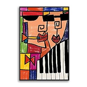 Framed Canvas Home Artwork Decoration Portrait Canvas Wall Art for Living Room, Bedroom - 16x24 inches