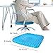 Gel Seat Cushion - Cool and Ventilated - Non-Slip , Seat Cushion - Relieves Sciatica and Coccyx Pain Housefar