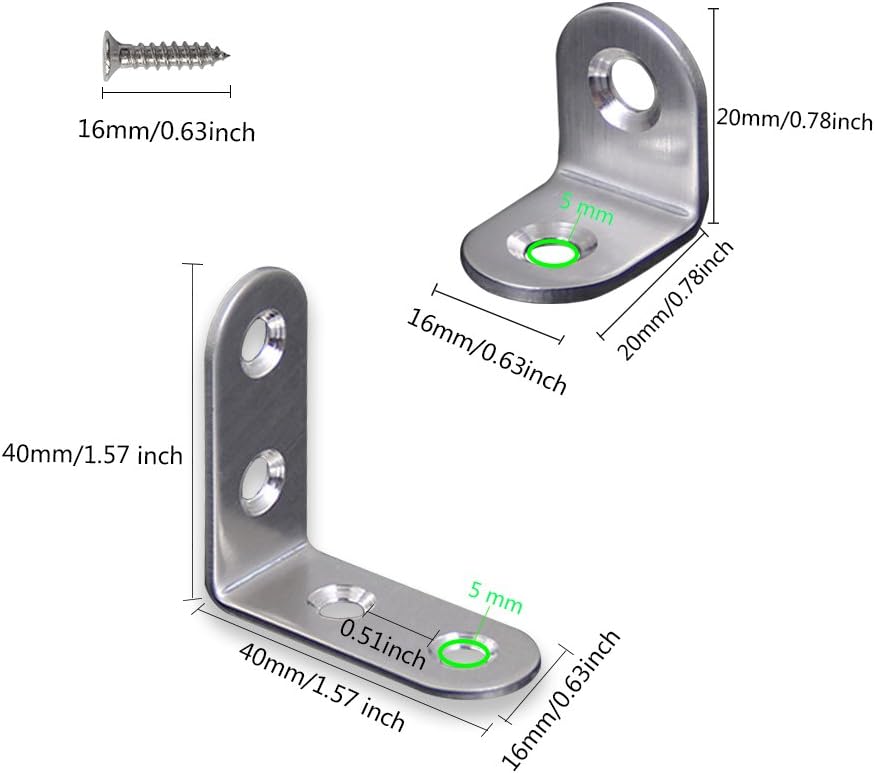Teenitor 16 Pcs Corner Bracket - Image 3