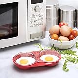 Easy Cook NS606R Microwave Egg Poacher 2 Cup Red view 3