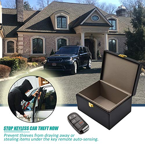 Todoxi Faraday Box Car Key Fob Protector RFID Box for Keys Large PU