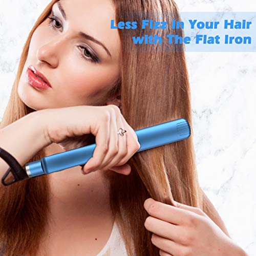 Professional Titanium Hair Straightener 1 1/4 Inch Flat Iron with