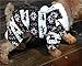 QIYUN.Z Casual Four Legs Black White Velvet Snow Deer Christmas Hoodie Dog Sweater Winter Warm Coat