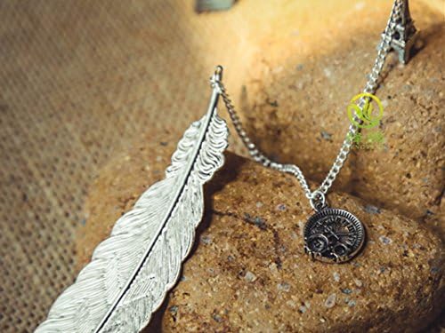 Bookmark, Metal Feather Plumage (Silver Tower)