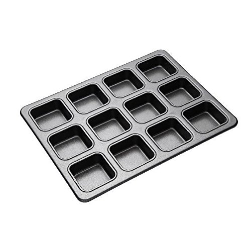 12 Hole Square Brownie Pan -Individual Brownies 34X26cm (Pack of 2)