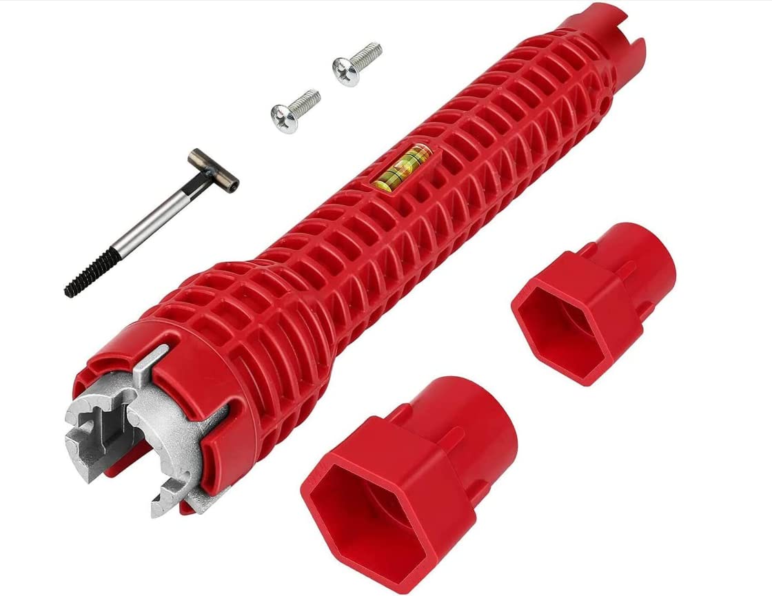 Vellichor Europe 8-in-1 Faucet Wrench Tool - Sink Installer | Anti-Slip | Plumbing Pipe Spanner | Premium Material | Durable | Easy to Use | Wide Applications | Complete Kit