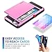 Vofolen Case for iPhone 6 Case iPhone 6S Case Wallet Cover Impact Resistant Protective Shell Shockproof Rubber Bumper Case Anti-Scratches Hard Cover Skin ID Slot Card Slot Holder for iPhone 6 6S Pink