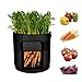 Grow Bags 2 Pack 10 Gallons Potato Planter Bag, Strong Planted Barrels with Access Flap and Handles, for Garden Vegetable Potato Tomato Planting, Etc. (Black)thumb 4