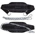 Visaman Fitness Dip Belt with Chain for Weight lifting, Dipping Pull Up Belt, Dip Belt Leather Attachment, Powerlifting, and 