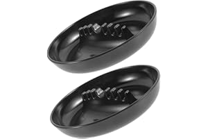 HONMEET 2pcs 7-Slot Round Automotive Ashtray, Multipurpose Plastic Melamine Car and Home Ash Tray