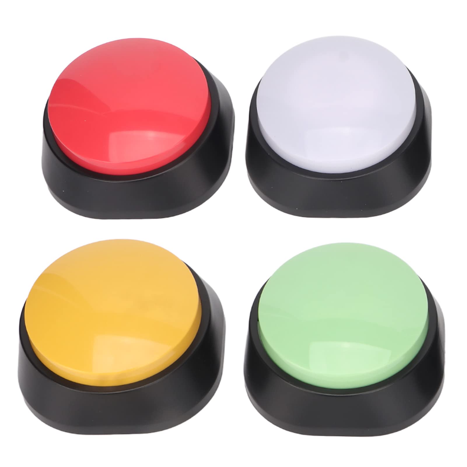 Yunir Dog Buttons, 4Pcs 30s Recording Pet Training Voice Recording Button Pet Training Buzzer, for Cat Dog Pet Communication Training Study Office Home