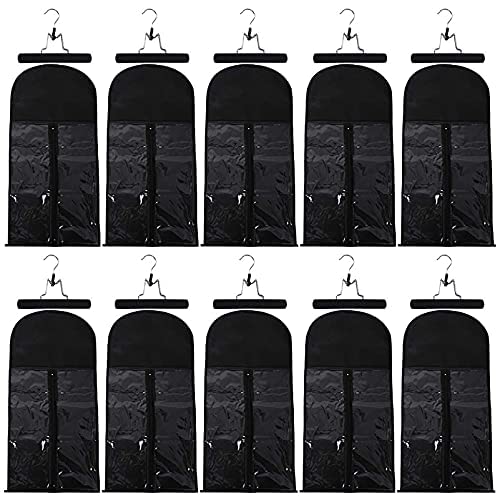 Wig Storage Bag with Hanger, Holder Case Protector with wooden Hanger,Dustproof Wig Stand Storage Bag Non-woven Hair Extension Storage Dust Proof Bag