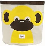 3 Sprouts Canvas Storage Bin - Laundry and Toy Basket for Baby and Kids