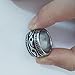 Trendy Wide Stainless Steel Celtic Band Thumb Ring for Men Manly Vintage Punk Biker Jewely Size 10 13mm(Silver)