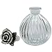 Antiques Glass Perfume Bottles Empty Refillable 6ML Silver Plated Rose