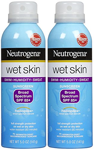 Neutrogena Wet Skin Sunscreen Spray Broad Spectrum SPF 85+, 5oz, 2pk
