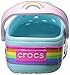 Crocs Kids' CrocsLights Rainbow Heart Light-Up Clog (Infant/Toddler/Little Kid/Big Kid), Ice Blue, 10 M US Toddler