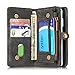 MOONORN iPhone 7 Plus/iPhone 8 Plus Wallet Case - Detachable Leather Phone Wallet Magnetic Flip Case Shockproof Cell Phone Case with Credit Card Slots (Black)